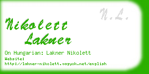 nikolett lakner business card